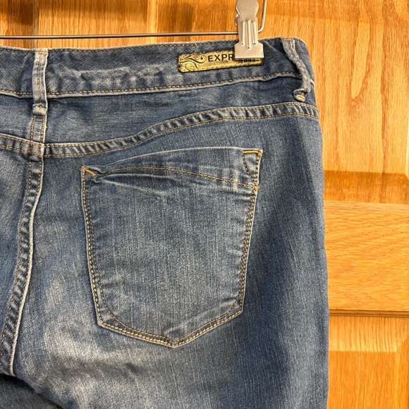 Express Jeans Womens 8 Flare Bootcut Stella Low Rise Y2K Faded Denim Western 2 - Picture 4 of 6